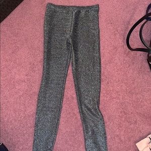 silver leggings